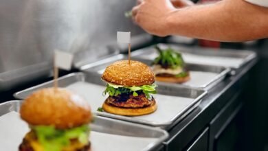 Chef Cooking Burgers