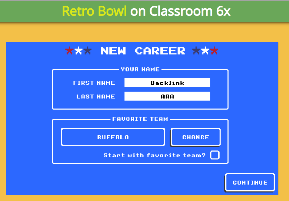 Retro Bowl Unblocked Google Classroom 6X