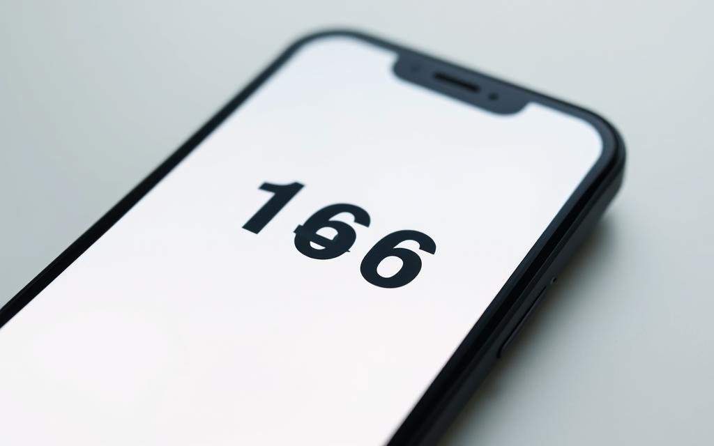 A closeup photograph of a smartphone screen displaying a phone number in a bold, high-contrast font against a plain, neutral background. The number is clearly visible and the screen is well-lit, with subtle shadows and highlights to convey a sense of depth and realism. The overall mood is one of clarity and focus, drawing the viewer's attention directly to the phone number as the central subject. The camera angle is straight-on and slightly elevated to create a sense of authority and importance. The image has a clean, professional aesthetic suitable for use in a journalistic or informational context.